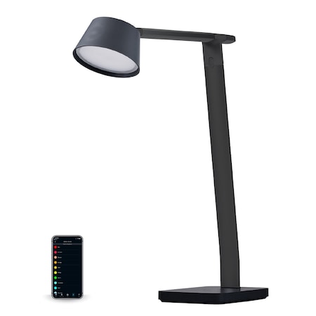Black & Decker Smart Desk Lamp w/USB Charging Port, Automatic Circadian Lighting + 16M RGB Colors LED2200-USBSM-BK